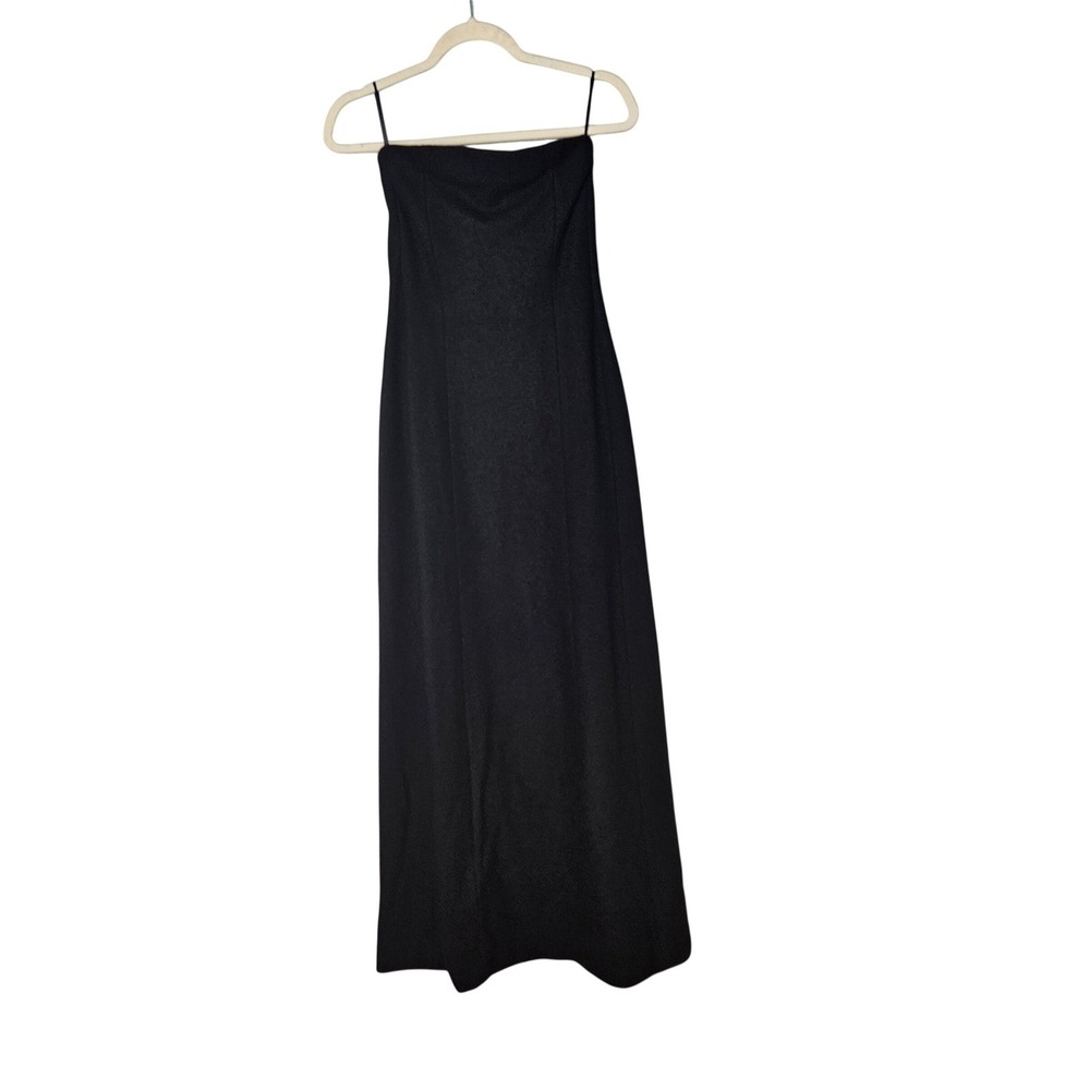 Banana Republic Black 100% Wool Strapless Maxi Dress Womens Size 2